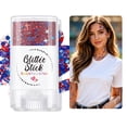 thumbnail image 2 of Football Game Glitter Stick - Red White Blue Body Glitter, 4th of July Glitter Stick, Patriotic Glitter Stick, Hair Glitter Gel, Flag Makeup, Waterproof, Long-Lasting, Independence Day, Art Craft, 2 of 5