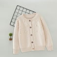 thumbnail image 2 of Coerni kids Baby Sweater Cardigan Jacquard Cable Knit Long Sleeve Cardigan for Baby Girl Button Up Spring Coat Top, 2 of 9
