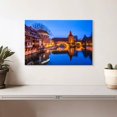 thumbnail image 2 of Elephant Stock Nuremberg Glow Wall Art - Horizontal Canvas Wall Art - Living Room Wall Decor - Places Canvas - Blue And Orange Decor - 12" x 8", 2 of 8
