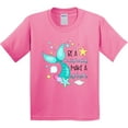 thumbnail image 3 of Inktastic Be a Mermaid Make a Splash Blue Mermaid Tail Youth T-Shirt, 3 of 5