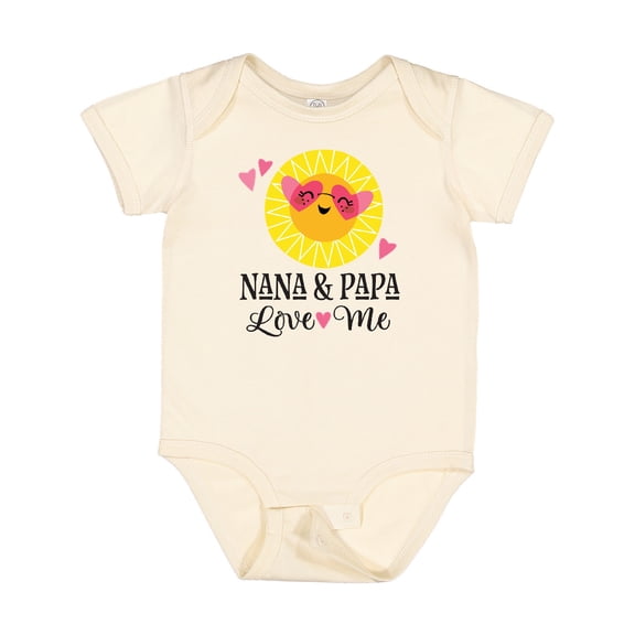 Inktastic Nana and Papa Granddaughter Girls Baby Bodysuit