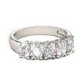 thumbnail image 4 of Blue Jewelry 14K White Gold Plated Rings - 1.6 Ct Oval Cut Diamond Rings - Gorgeous Multi Stone Anniversary Gift for Women's - Engagement Wedding Diamond Band Jewelry - Causal Daily Wear Ring, 4 of 11