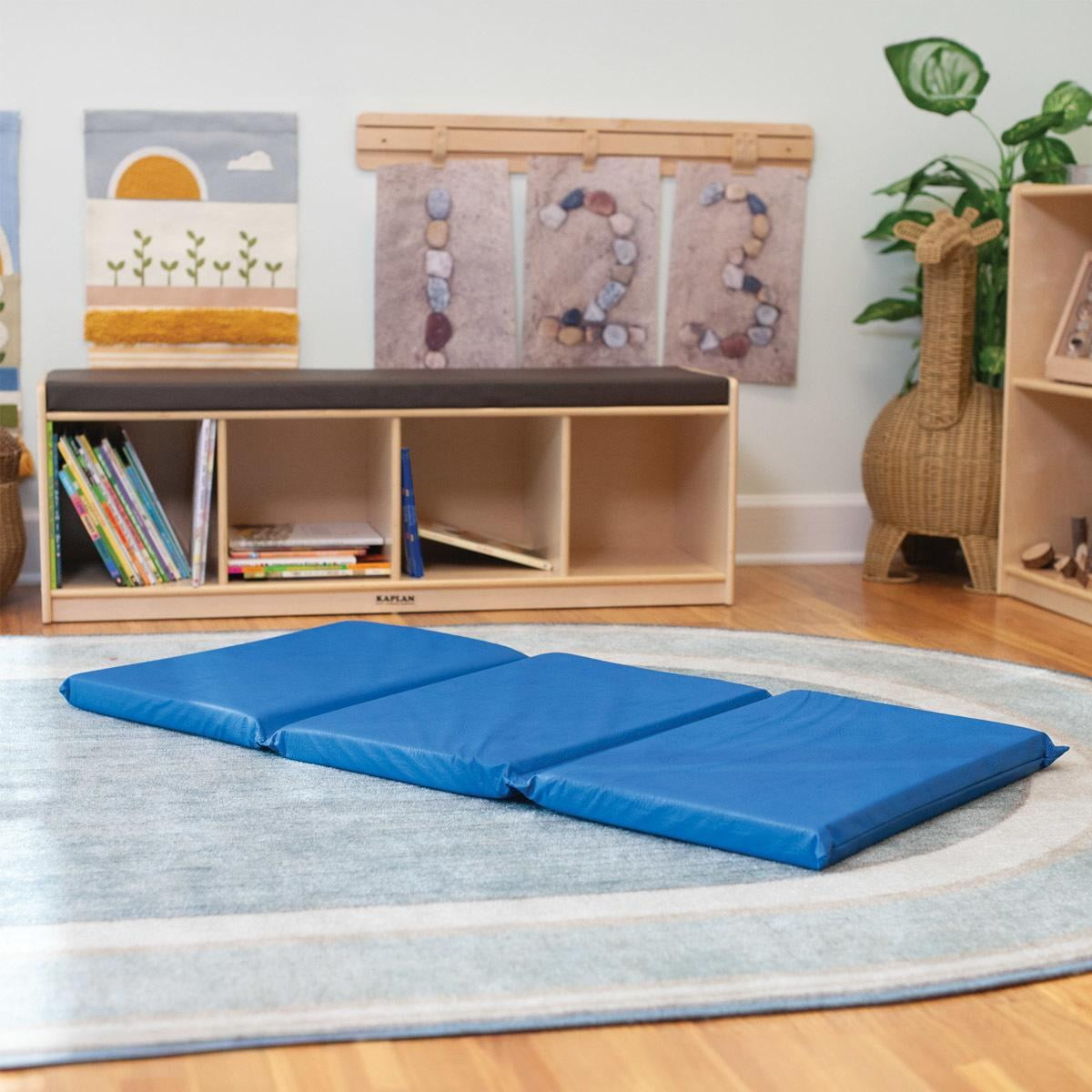 Kaplan Early Learning Company 3-Fold 1" Thick Rest Mat - Set of 4