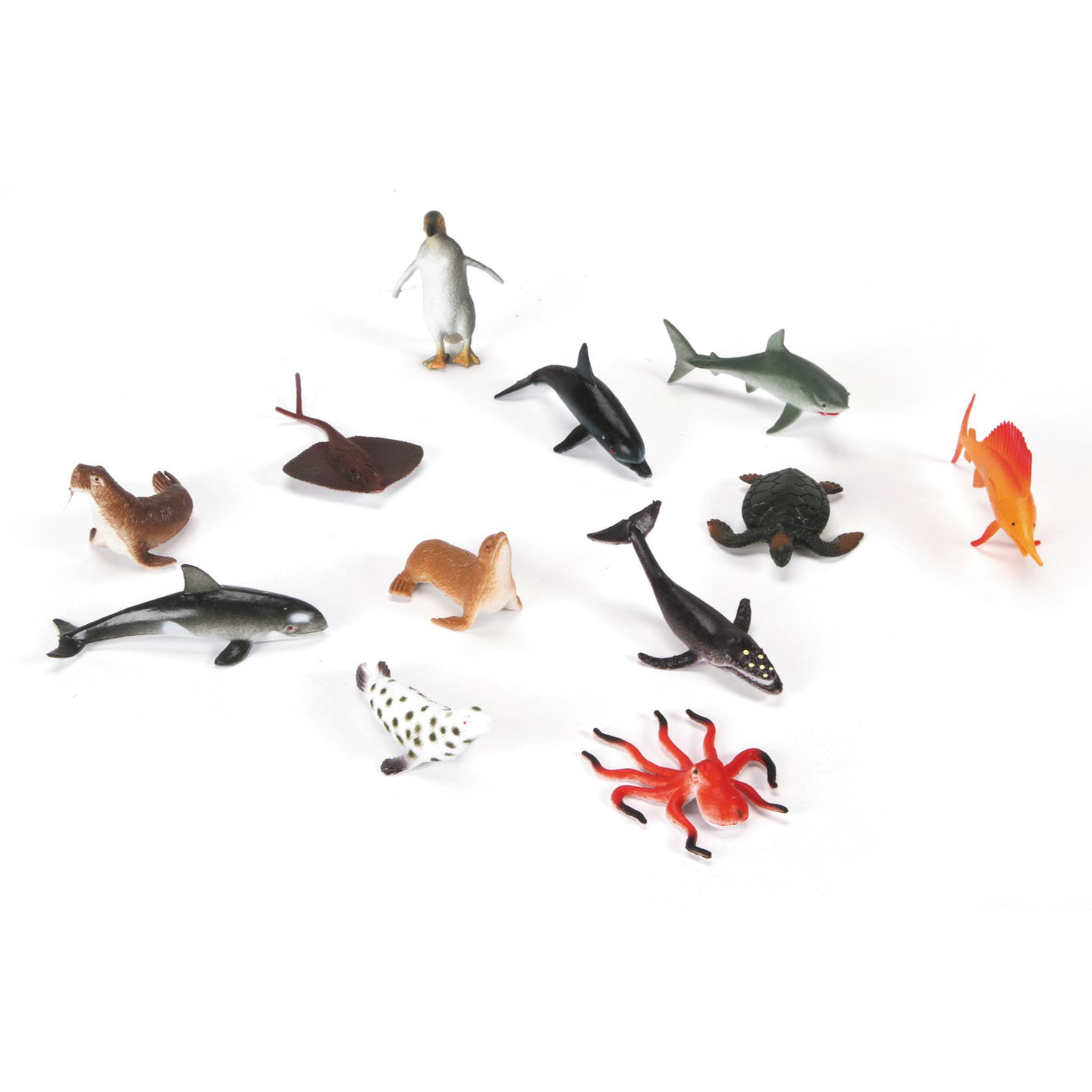 Kids' Toy Sea Creatures: Miniature Plastic, 2 inches 