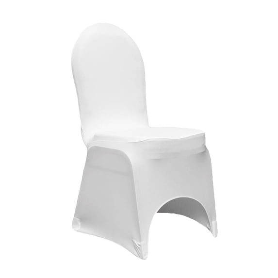 Spandex Banquet Chair Cover Fits: Round banquet or crown top banquet - White