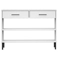 thumbnail image 2 of vidaXL Console Cabinet with Metal Legs White Solid Wood Pine OSLO, 2 of 5