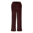 thumbnail image 5 of Havenre Mens Plush Warm Pajama Pants, Drawstring Elastic Waist Fluffy Soft Fleece Sleep Pant with Pockets Loose Comfy Lounge Pj Bottoms for Men Coffee XL, 5 of 10