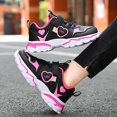 thumbnail image 4 of Modisza Girls Running Sneakers Kids Walking Tennis Shoes with Arch Support Hook and Loops Outdoor Athletic Sneaker Black Size 12, 4 of 7