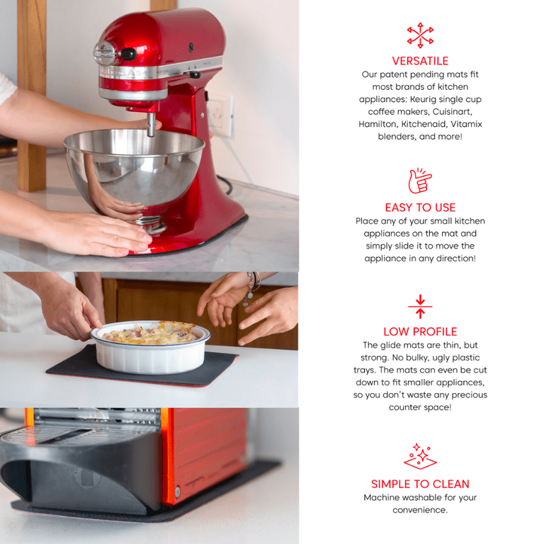 4-Pack Cooks Innovations Original Glide Mat - Small Appliance Slider -  Machine Washable 
