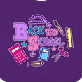 thumbnail image 4 of Inktastic Back to School with School Supplies Girls Baby Bib, 4 of 4
