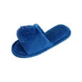 thumbnail image 3 of CTM Girl's Soft Pom Open Toe Slide Slippers, 3 of 5
