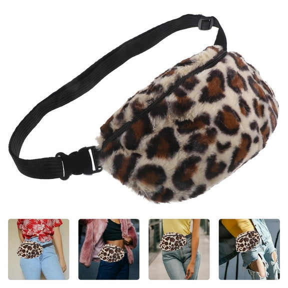 OFFIGAM Crossbody Waist Chest Bag Plush Small Multi-Purpose Carry Bag for Running and Outdoor Activities Women