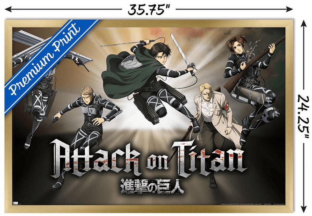 Attack On Titan: Season 4 - Collage Wall Poster, 22.375" x 34", Framed