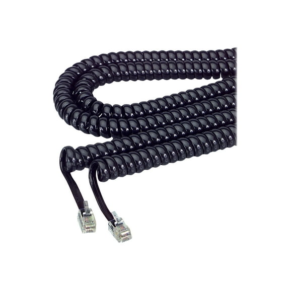 Softalk, SOF48102, Modular Plug Handset Coil Cord, 1, Black