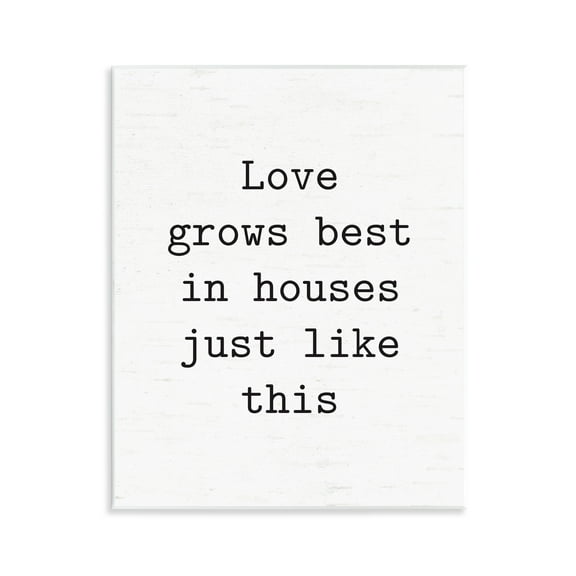 Stupell Industries Where Love Grows Best Text & Numbers Painting Unframed Art Print Wall Art, 11 x 14