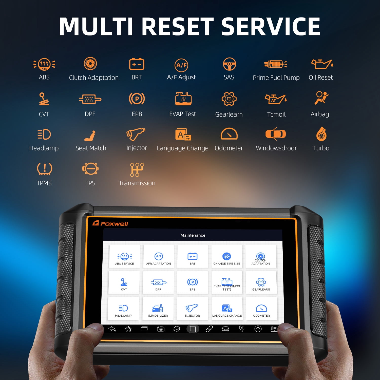 FOXWELL GT65 Automotive Diagnostic Tool Scan Full Systems ECU Co-ding Active Test Bi-directional Control OBD2 Scanner Car Scanner 24+ Reset Services Automotive Code Reader OBDII Scan Tool