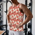 thumbnail image 5 of KLL Tomatoes Print Men's Muscle Gym Workout Stringer Tank Tops Bodybuilding Fitness T-Shirts Tank Tops Men-3X-Large, 5 of 7