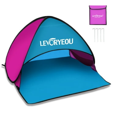 Multicolor Mini Beach Sun Shade Canopy Instant Outdoor Beach Tent Shelter with Carry Bag