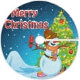 thumbnail image 1 of FMSHPON Snowman Xmas Christmas Tree Skirt Stand Mat for Holiday Party Decoration Indoor Outdoor 36 inches, 1 of 6