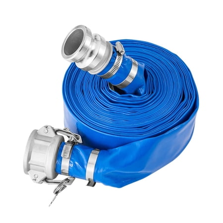 Water Pump Suction Hose Kit - 2 inch x 50 ft Backwash & 20 ft Suction Hose with Strainer & Camlocks - for Transfer Irrigation & Drainage