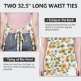 thumbnail image 6 of White Green Leaf Sunflower Pattern Apron-Garden Aprons for Women with Pockets-Cotton Linen Waterproof Kitchen Cooking Gardening Aprons Adjustable for Kitchen,Cooking,BBQ and Salon 33x27 Inch, 6 of 7