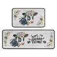 thumbnail image 2 of Farmhouse Kitchen Bull's Head Flower Mat Home Sweet Home Non-Slip Rug 47x17 and 17x30 Indoor/Outdoor Floor Décor, 2 of 7