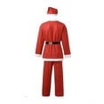 thumbnail image 4 of Zhuashum Santa Suit Santa Claus Adults Suit 7 Pcs Santa Outfits For Christmas, Party, With Hats, Beard, Belt Trend Outfits Red, 4 of 8