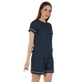 thumbnail image 4 of Inkmeso 2 Pcs Solid Sleepwear Sets For WoMen's Short Sleeve Top And Short Loungewear Set, 4 of 7