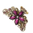 thumbnail image 4 of Señoras Rhinestone Garra Aleación Abrazadera Clip Mariposa Flor Púrpura Colcomx Abrazaderas de garra para el cabello de las mujeres, 4 of 7