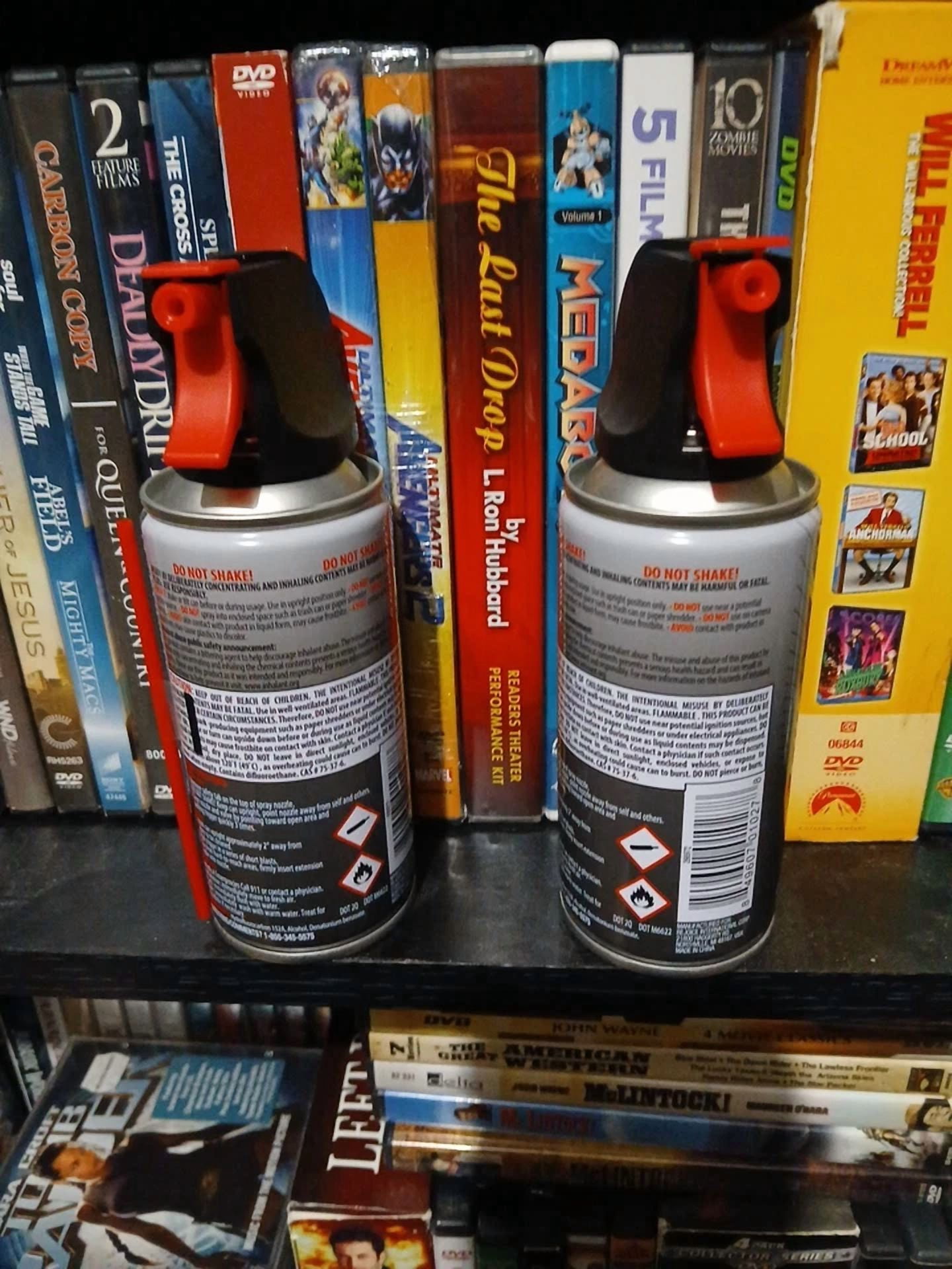 CIRCLE- 2 Cans - New Air Duster Spray Electronics 2 Oz Computer Games Systems Cleaner