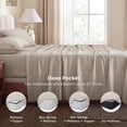 thumbnail image 3 of U by Bedsure Extra Deep Pocket King Sheets Set, Fits 18"-21" Mattresses, 4 Piece Soft Moisture Wicking Microfiber Bed Sheets, Beige, 3 of 9