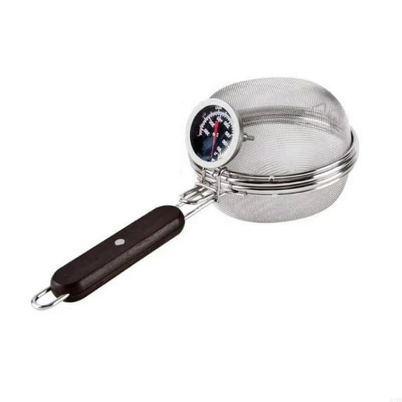 Stainless Steel Coffee Roaster with Thermometer, Home Use, Open Fire Compatible, Wire Mesh Coffee Bean Roasting Net