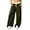 Army Green 1, variant on Womens Sweatpants Wide Leg Full Length Palazzo Jogger with Pockets Fleece Lined Loose Contrast Ruffle Elastic Drawstring High Waist Warm Athletic Street Solid Bottoms