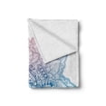 thumbnail image 2 of Lotus Soft Flannel Fleece Throw Blanket, Bohemian Tattoo Style Pastel Toned Mandala Abstract Lotus Flower Design, Cozy Plush for Indoor and Outdoor Use, 60" x 80", Lilac Pale Blue, by Ambesonne, 2 of 6