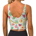 thumbnail image 4 of Picia Turtle Flower Sports Bra for Women,Padded Strappy Sports Bras Medium Support Yoga Bra with Removable Cups,Running Yoga Bra-Medium, 4 of 9