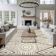 thumbnail image 3 of Large Area Rugs for Living Room Bedroom, Black Beige Boho 5'x8' Rug Washable Carpet Runner Indoor Outdoor, Vintage Ethnic Tribe Abstract Art Non Slip Floor Mats Rug for Kitchen, Bathroom, 3 of 8