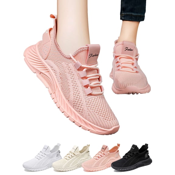 Deago Women's Athletic Tennis Running Shoes Lightweight Non Slip Breathable Mesh Fashion Sport Workout Walking Sneakers