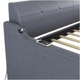 thumbnail image 6 of Upholstered Twin Daybed with Trundle, Sofa Bed with USB Charger and Sturdy Frame, 6 of 10