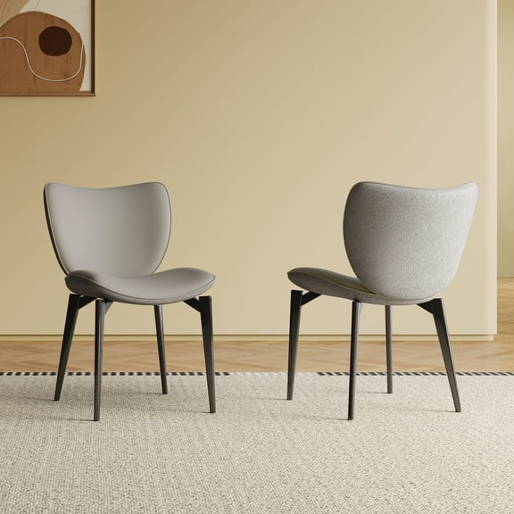 Homy Casa Dining Chairs Set of 2, Modern Stylish Chairs for Dining Room and Kitchen, Gray