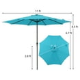 thumbnail image 4 of COBANA 11ft Patio Umbrella with Base Included, Large Outdoor Market Umbrella with Stand for Garden, Deck, Backyard, Porch, Blue, 4 of 7