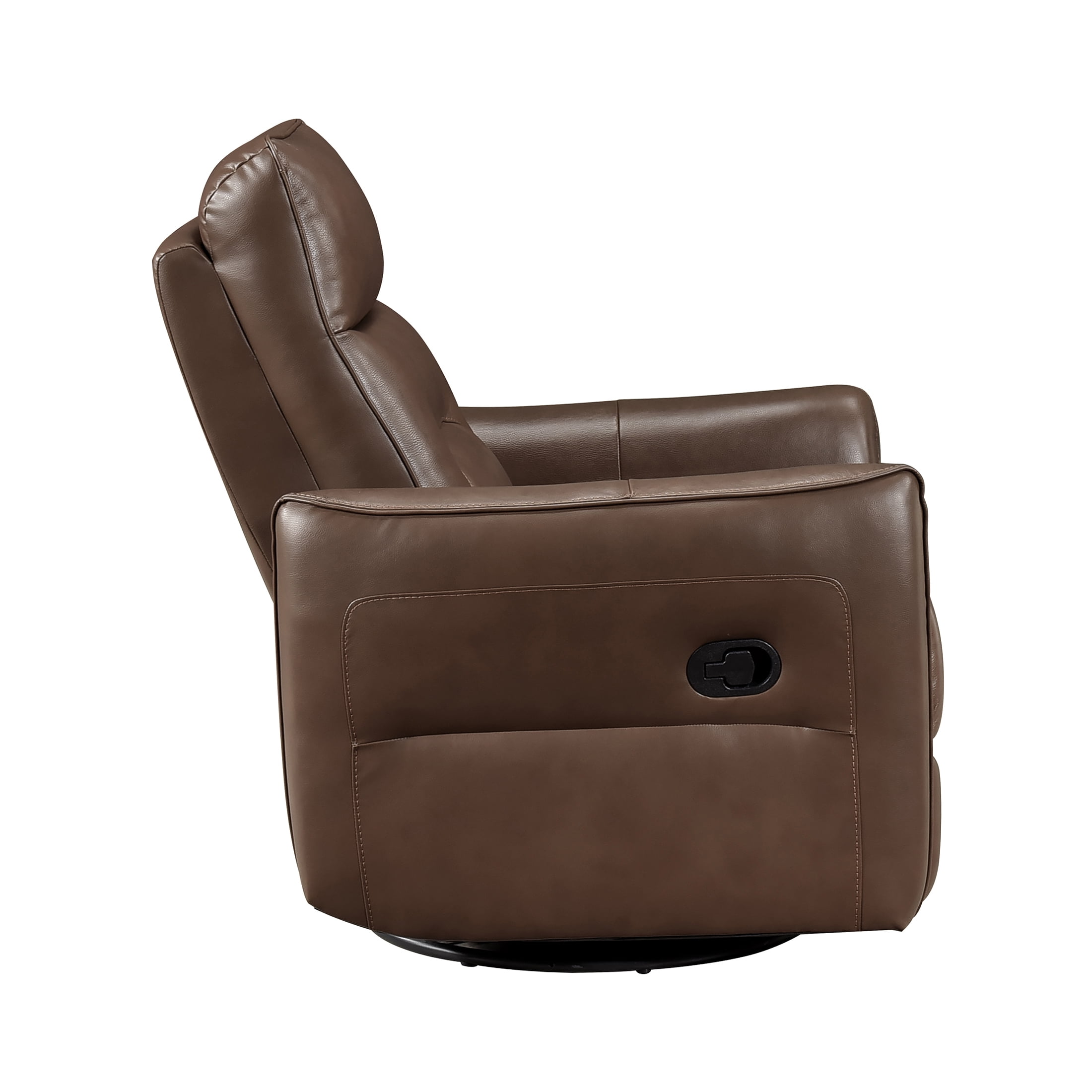 OakvillePark Pinebrae Leather Match Swivel Glider Reclining Chair, Toffee Brown