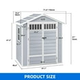 thumbnail image 3 of Dextrus 6x4.4 FT Outdoor Storage Shed with Floor and Window, Large Storage Shed with Lockable Door, and Vents, Light Gray, 3 of 9
