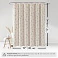 thumbnail image 5 of Seasonwood Floral Shower Curtain,French Country Fabric Shower Curtain for Bathroom Decor,12 Hooks,Beige,72"x72", 5 of 6