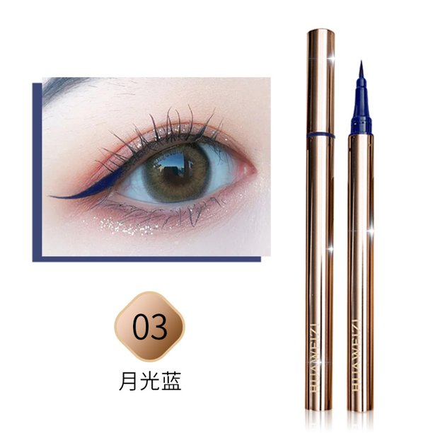 Lápiz Delineador de ojos de 5 colores, delineador de ojos líquido resistente al agua de secado rápido, delineador de ojos negro de larga duración de precisión, maquillaje suave