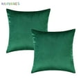 thumbnail image 2 of BadPiggies Pack of 2 Velvet Throw Pillow Covers Decorative Square Pillowcases Soft Solid Cushion Cases for Sofa Bedroom Car Cafe Office (20" x 20", Green), 2 of 7