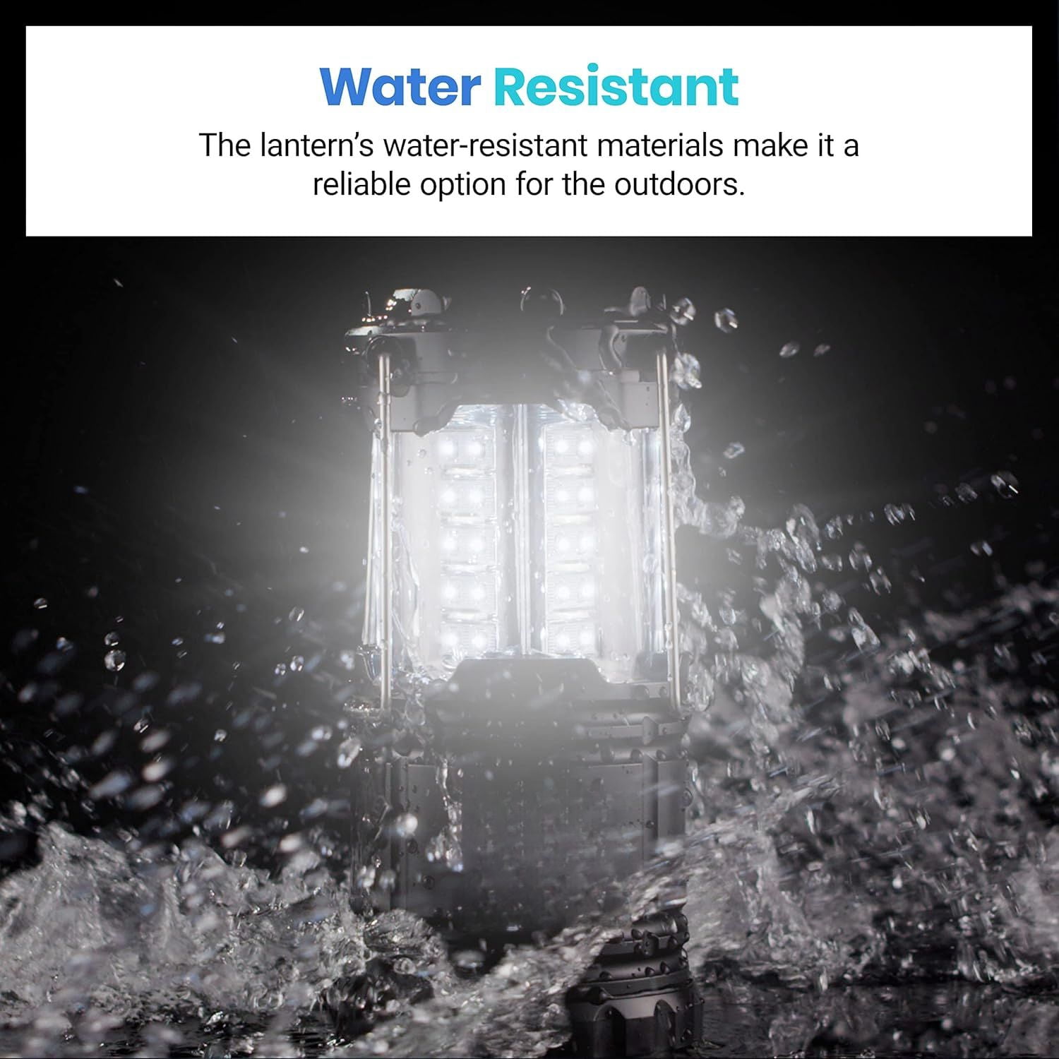 Lantern Camping Essentials Lights, Led Flashlight for Power Outages, Survival Gear and Supplies for Emergency , Battery Operated Lamp, 2 Pack, Black, ‎Water Resistant