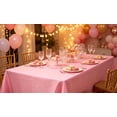 thumbnail image 3 of RICHMJ Rectangle Vinyl Tablecloth, Waterproof Spillproof Plastic Table Cloth, Wipe Clean Table Cover for Dining, Buffet Parties and Camping (Pink, 6ft x 4.5ft), 3 of 4