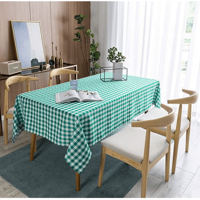 Checkered Tablecloth Rectangle - Stain Resistant, Waterproof And Washable Table Cloth Gingham For Outdoor Picnic, Holiday Dinner(6 Sizes,5 Color)