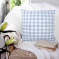 thumbnail image 3 of 16x16 Pillow Covers Set of 2, Light Blue Plaid Throw Pillow Covers Decorative Couch Cushion Case, Modern Minimalist Country Microfiber Square Pillowcases for Bedroom Car Living Room, 3 of 7