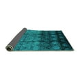 thumbnail image 2 of Ahgly Company Indoor Round Oriental Turquoise Blue Industrial Area Rugs, 4' Round, 2 of 4